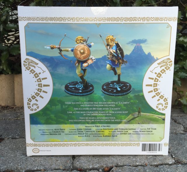 Legend of Zelda Breath of the Wild Link Statue Box Back