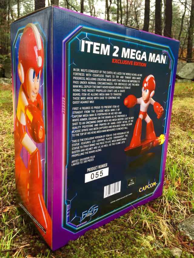 Back of F4F Mega Man Item 2 EX Box