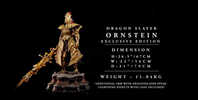 F4F Dragon Slayer Ornstein Statue Exclusive Edition Dimensions