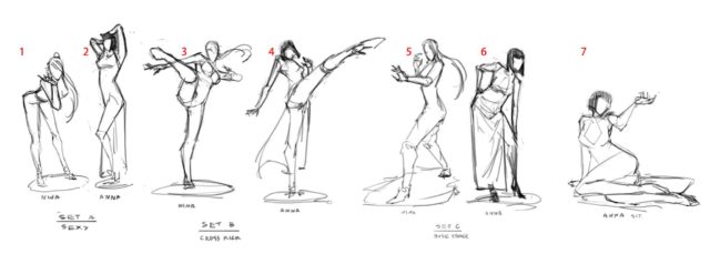 F4F Tekken Nina Williams Anna Williams Statues Concept Art