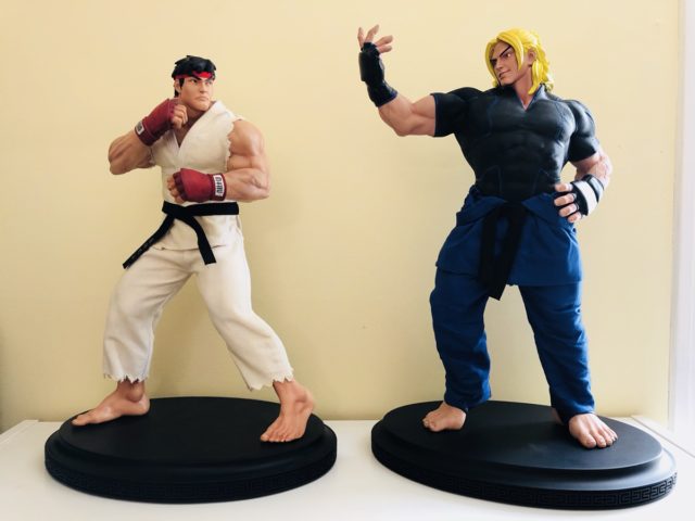 Size Comparison PCS Collectibles Ryu and Ken Mixed Media Statues