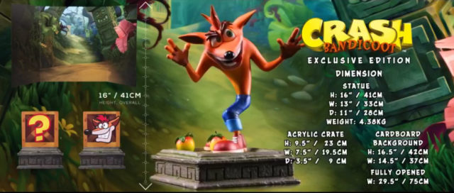 Classic Crash Bandicoot F4F Statue Specs