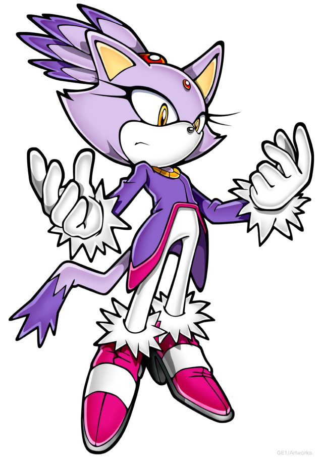 Blaze the Cat Sonic Rush Artwork