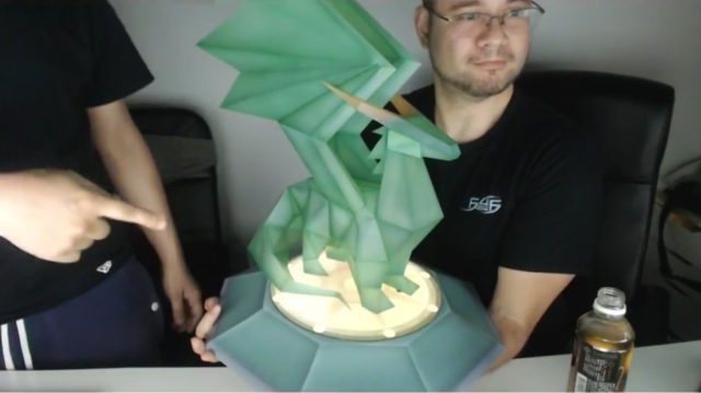 First 4 Figures Crystal Dragon Crystallized Edition Lit Up in Studio