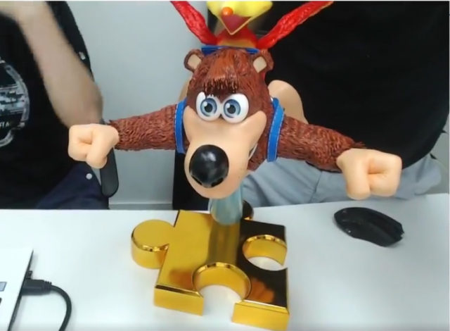 Chrome Plated Golden Jiggy for Exclusive Banjo Kazooie Statue