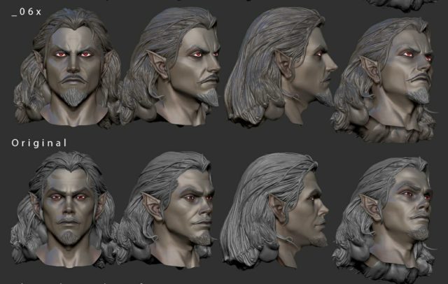 Dracula Head 3D Render First 4 Figures