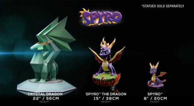 Size Comparison of Spyro Resin PVC Crystal Dragon