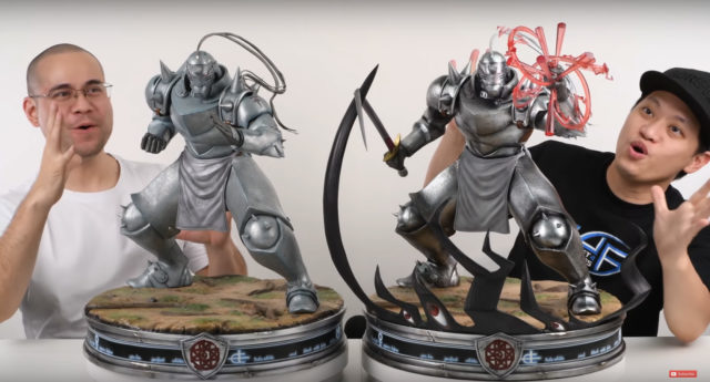 Fullmetal Alchemist First 4 Figures Alphonse Statues Comparison Grey Silver Versions