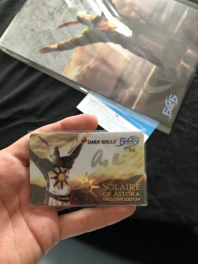 Signed Solaire F4F Statue Day One Art Card with Alex Davis Signature