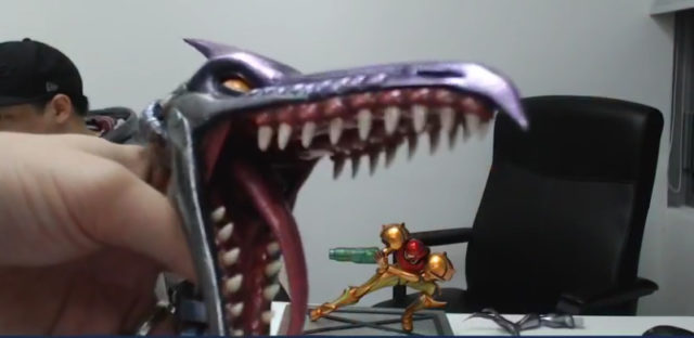 Meta Ridley Head Looking to Eat F4F Samus