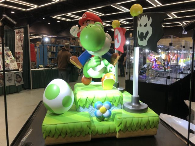 mario yoshi statue