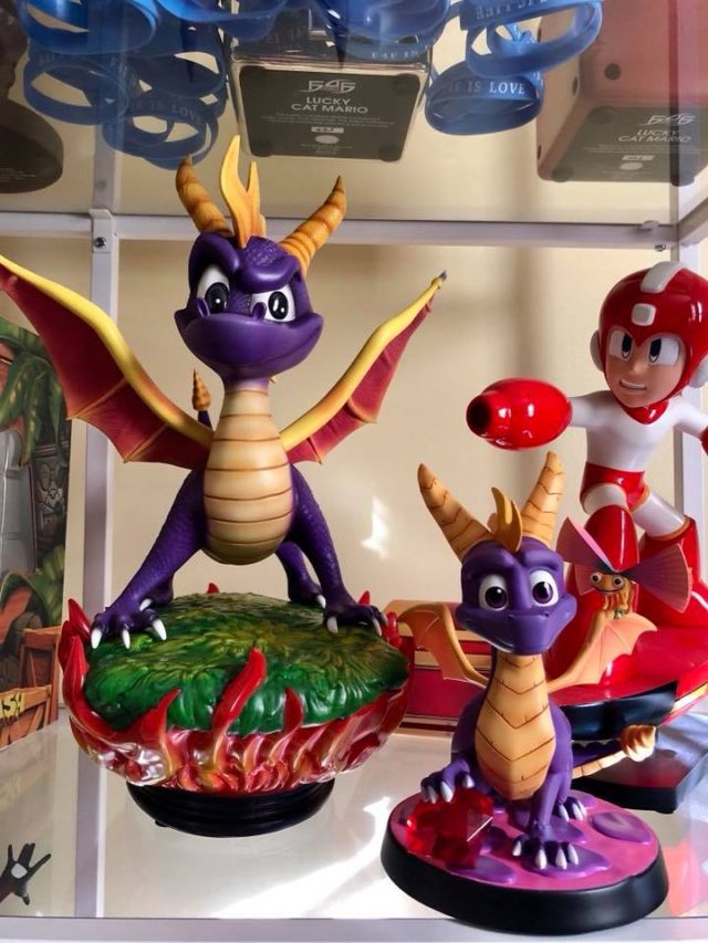 Size Comparison First 4 Figures Resin and PVC Spyro the Dragon Statues