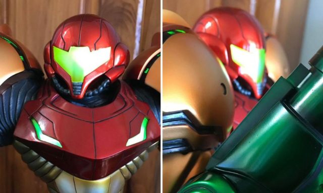 samus varia suit statue